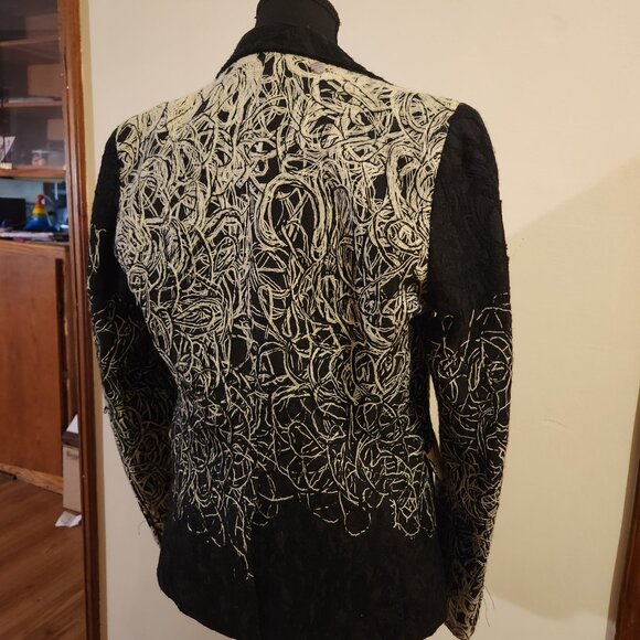 Men's yarn monochrome jacket - Picture 7 of 7